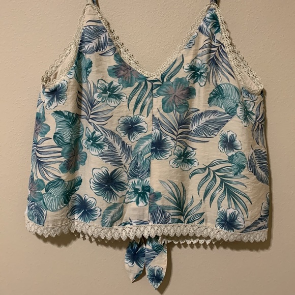 Miss Me Women’s Floral Print Lace Trim Cami-Size M NWT - Picture 5 of 10